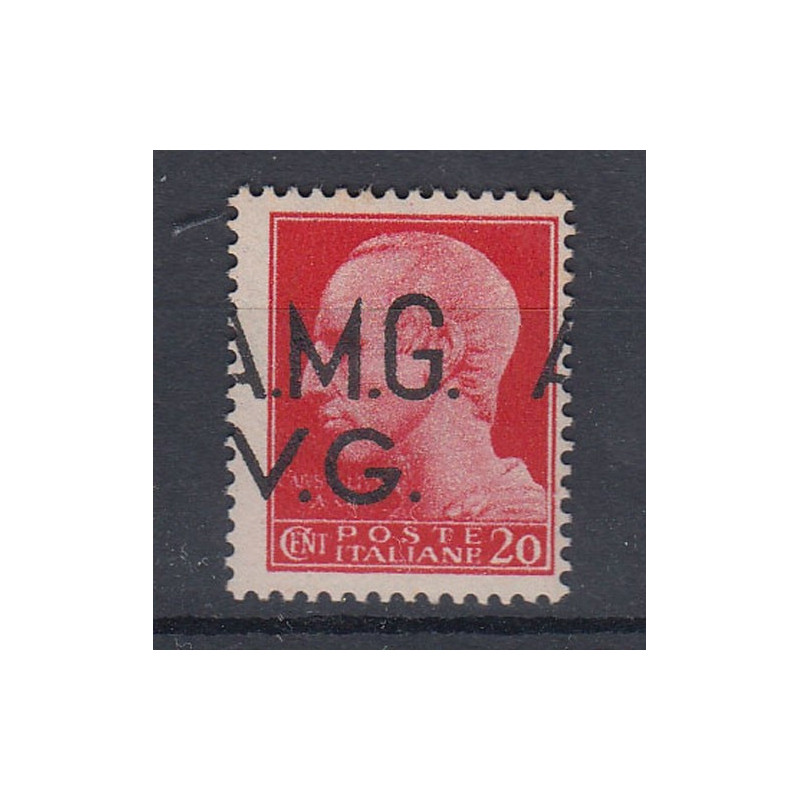 VENEZIA GIULIA 1945-47 20 C. CON SOPRASTAMPA SPOSTATA A SINISTRA (4...