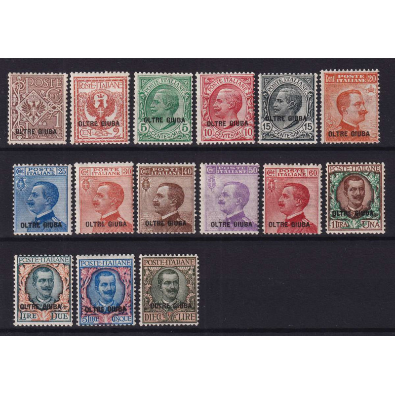 COLONIE OLTRE GIUBA 1925 FRANCOBOLLI D'ITALIA SOPRASTAMPATI G.I MNH...