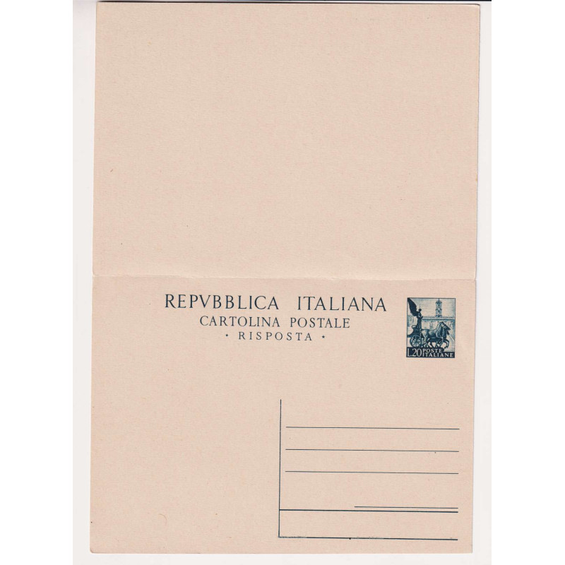 REPUBBLICA 1951 INTERI POSTALI DEMOCRATICA SERIE 4 V. N.C143-146 NU...