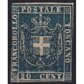 TOSCANA GOVERNO PROVVISORIO 1860 20 CENTESIMI N.20 G.O MH* CERT.  |...