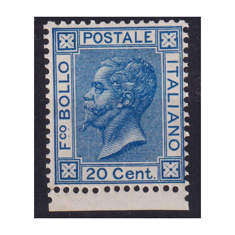 REGNO D'ITALIA 1867 20 CENTESIMI TORINO N.T26 G.I MNH** CERT. BORDO...