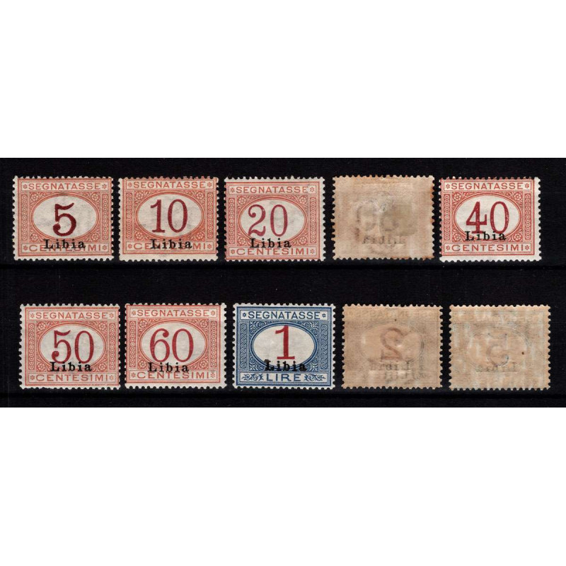 COLONIE LIBIA 1915 SEGNATASSE 10 V. G.O MH* / G.I MNH**  | Filateli...