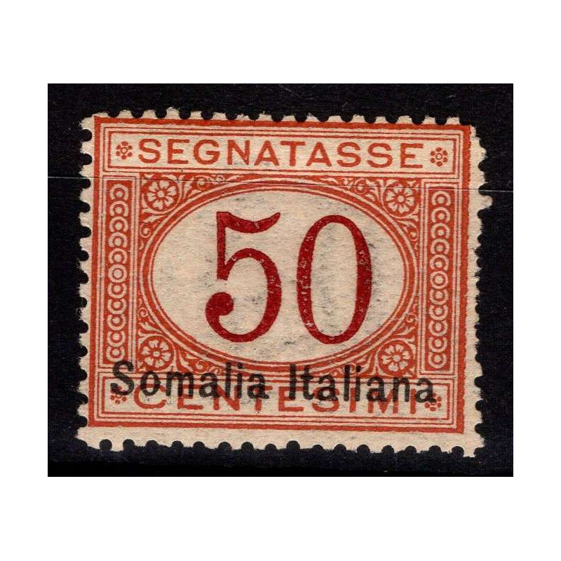 COLONIE SOMALIA 1920 SEGNATASSE 50 CENTESIMI N.28 G.I MNH**  | Fila...