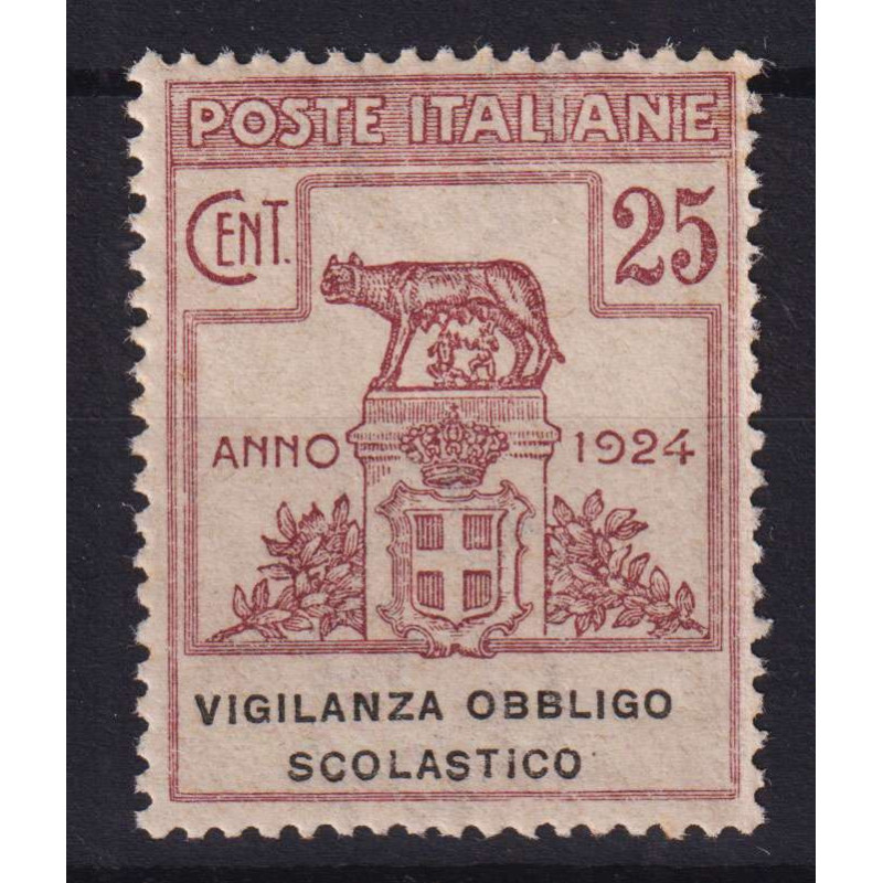 REGNO 1924 ENTI PARASTATALI VIGILANZA OBBLIGO SCOLASTICO G.I MNH** ...