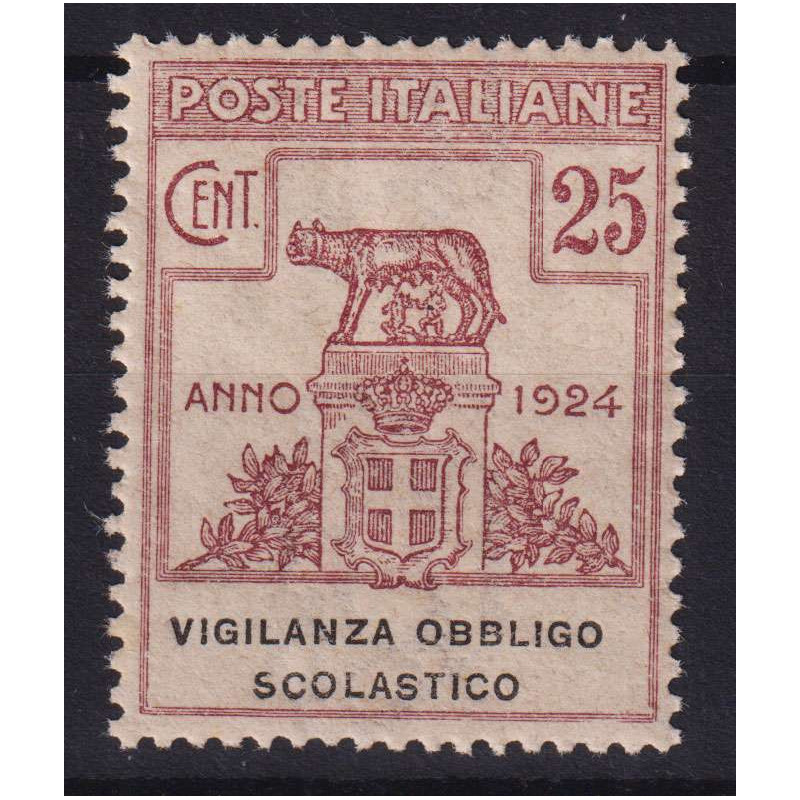 REGNO 1924 ENTI PARASTATALI VIGILANZA OBBLIGO SCOLASTICO G.I MNH** ...