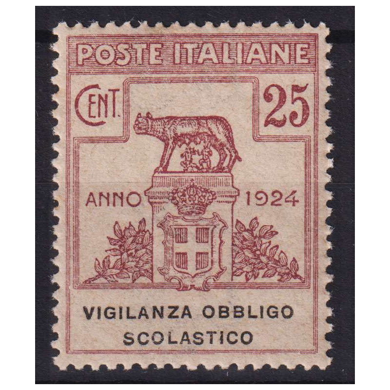 REGNO 1924 ENTI PARASTATALI VIGILANZA OBBLIGO SCOLASTICO G.I MNH** ...