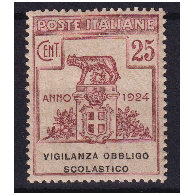 REGNO 1924 ENTI PARASTATALI VIGILANZA OBBLIGO SCOLASTICO G.I MNH** ...