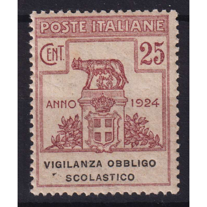 REGNO 1924 ENTI PARASTATALI VIGILANZA OBBLIGO SCOLASTICO G.I MNH** ...