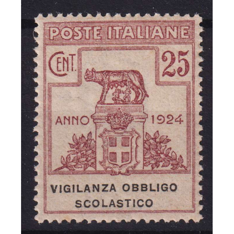 REGNO 1924 ENTI PARASTATALI VIGILANZA OBBLIGO SCOLASTICO G.I MNH** ...