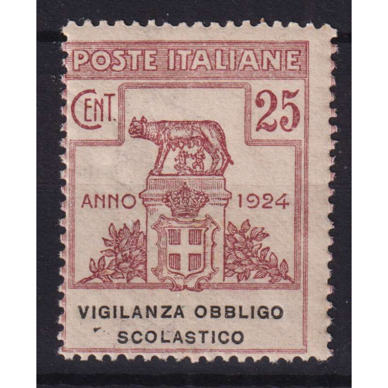 REGNO 1924 ENTI PARASTATALI VIGILANZA OBBLIGO SCOLASTICO G.I MNH** ...