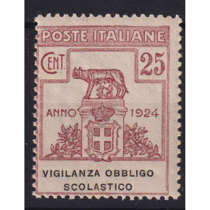 REGNO 1924 ENTI PARASTATALI VIGILANZA OBBLIGO SCOLASTICO G.I MNH** ...