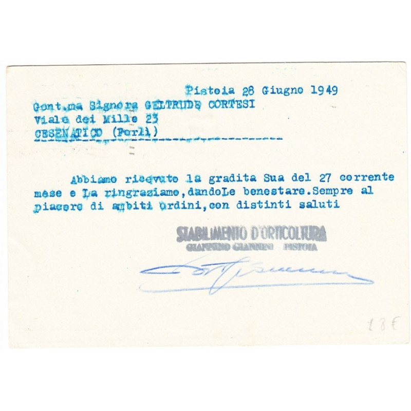 1949 E.R.P. 15 L. VIOLETTO n.602 SU DOCUMENTO POSTALE US.  | Filate...