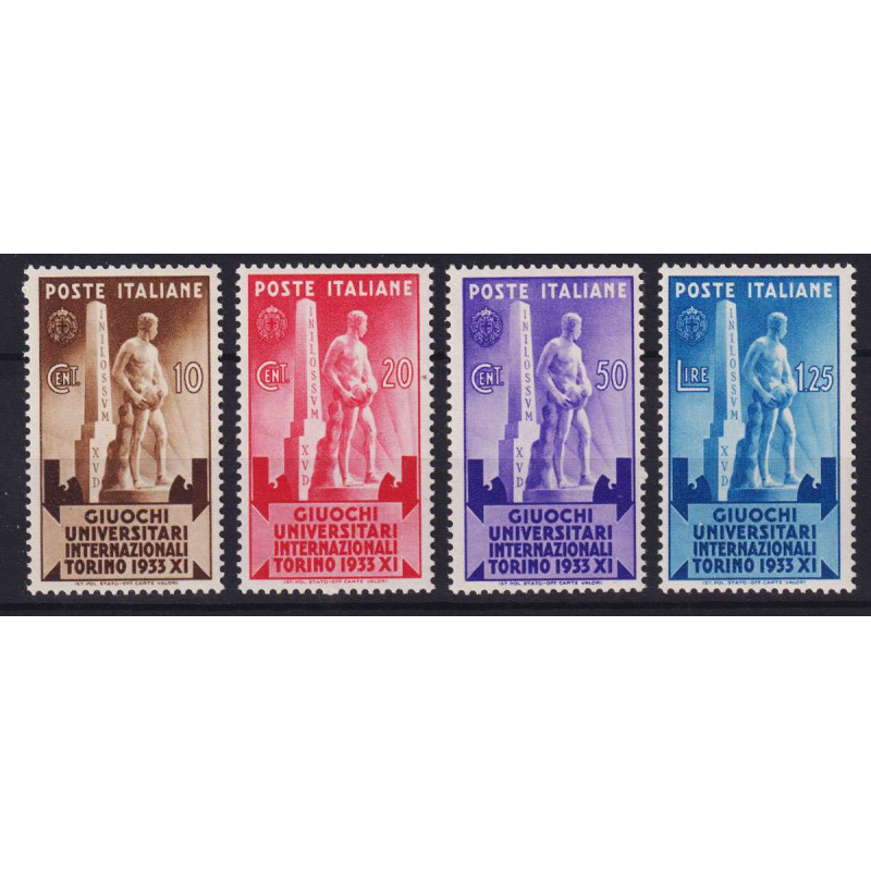 REGNO D' ITALIA 1933 GIUOCHI UNIVERSITARI 4 V. G.I MNH**  | Filatel...