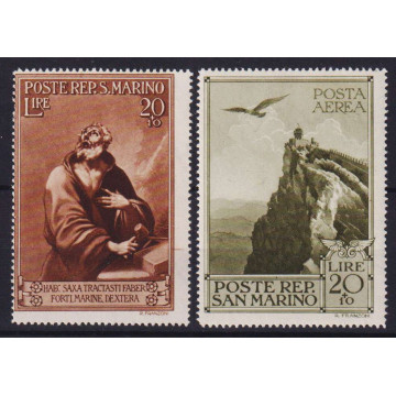 SAN MARINO 1944 PRO CASE POPOLARI 2 VALORI G.I MNH**  | Filatelia M...