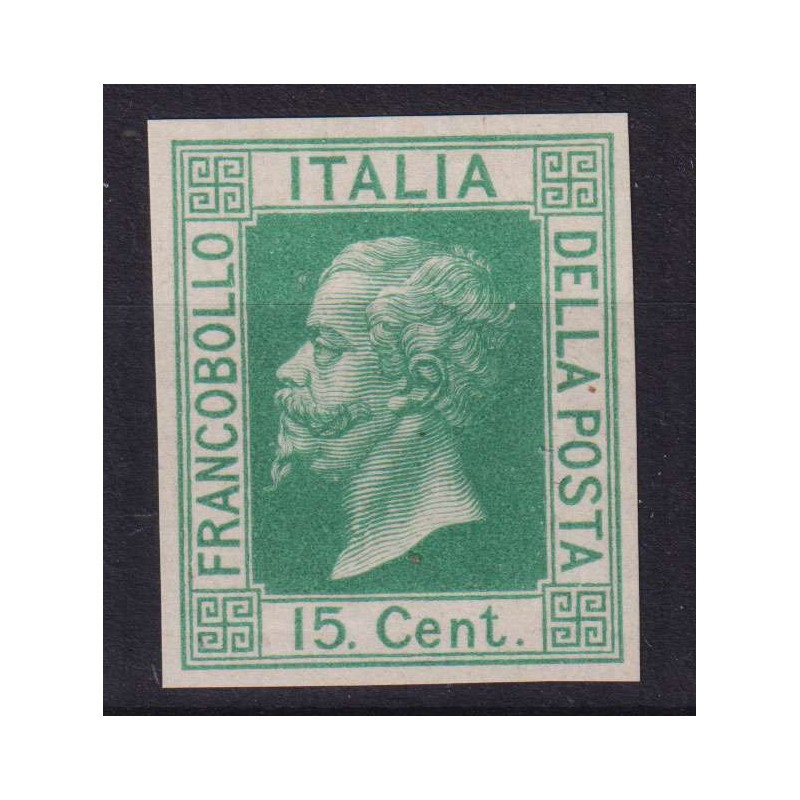 REGNO 1867 15 CENTESIMI PROVA DI COLORE G.I MNH** FIRMA BOLAFFI  | ...