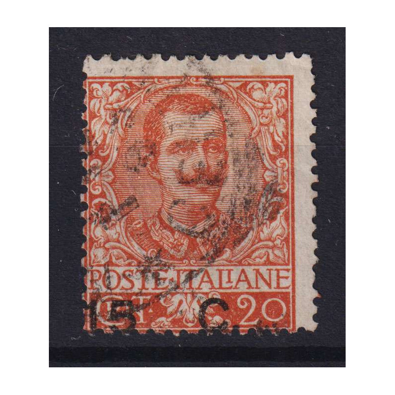 REGNO 1905 FLOREALE 15 C. SU 20 C. VARIETA' N.79cb USATO CERT.  | F...