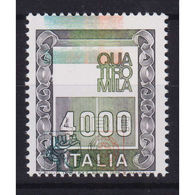 REPUBBLICA 1978 ALTI VALORI 4000 LIRE VARIETA' G.I MNH** CERT.  | F...