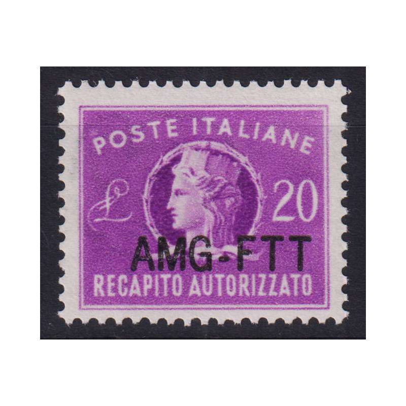 TRIESTE ZONA A 1954 RECAPITO AUTORIZZATO N.5A G.I MNH**  | Filateli...