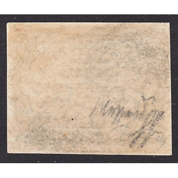 1852 PONTIFICIO 50 b. AZZURRO n.10 GRANDE FRESCHEZZA E RARITA' CERT...