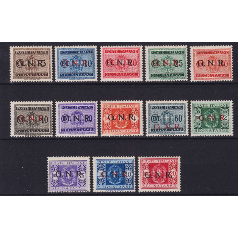 R.S.I.1944 SEGNATASSE SERIE CPL GNR VERONA 13 V. N.47-59 G.I MNH** ...