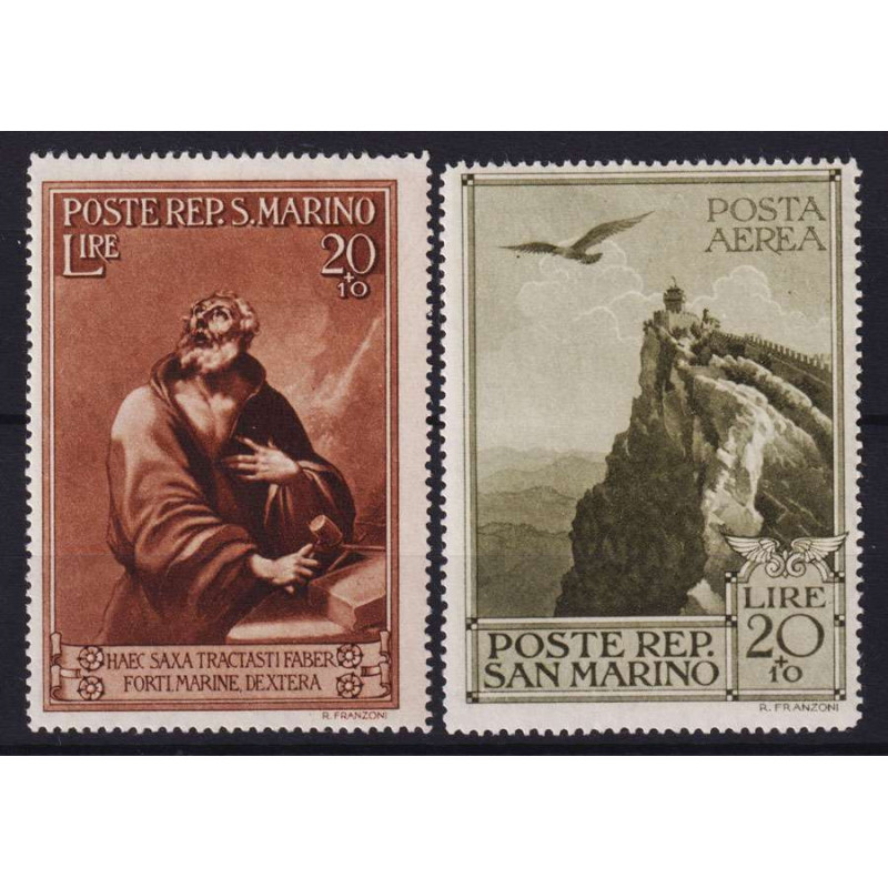 SAN MARINO 1944 PRO CASE POPOLARI 2 V. G.I MNH**  | Filatelia Meloni