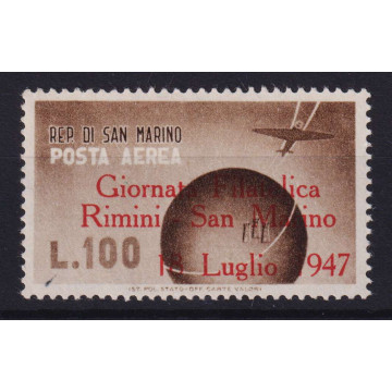 SAN MARINO 1947 GIORNATA FILATELICA RIMINI SAN MARINO G.I MNH**  | ...