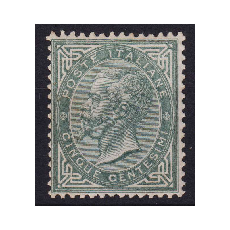 REGNO D'ITALIA 1863-65 5 CENTESIMI DE LA RUE LONDRA N.L16 G.O MLH* ...