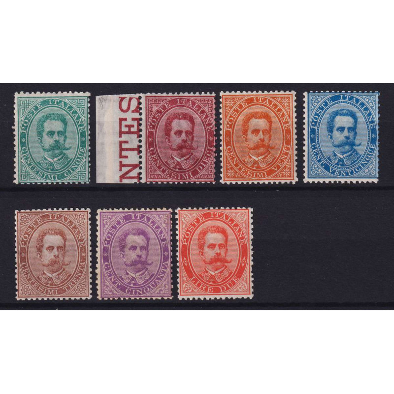 REGNO 1879 UMBERTO I SERIE COMPLETA 7 V. G.I MNH** 3 CERT.  | Filat...