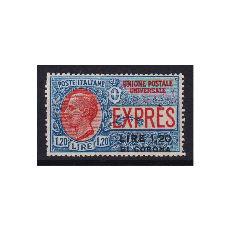 DALMAZIA 1922 ESPRESSO 1,20 L. SU 1,20 L. N.2 G.I MNH** CERT. CENTR...