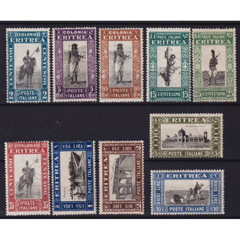 COLONIE ERITREA 1930 SOGGETTI AFRICANI 10 V. G.I MNH**  | Filatelia...