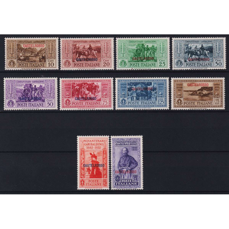 COLONIE EGEO CASTELROSSO 1932 GARIBALDI 10 V. G.O MH*  | Filatelia ...