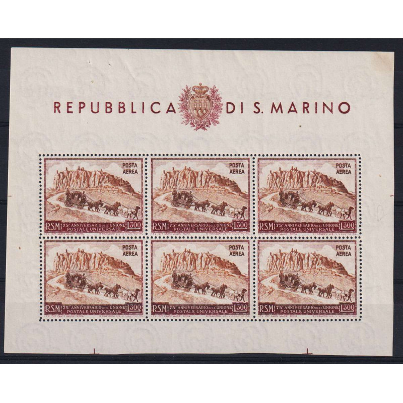 SAN MARINO 1951 FOGLIETTO UPU N.10 G.I MNH**  | Filatelia Meloni