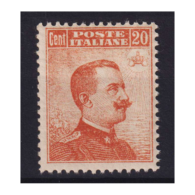 REGNO 1916 MICHETTI 20 CENTESIMI N.107 G.I MNH** CENTRATO  | Filate...