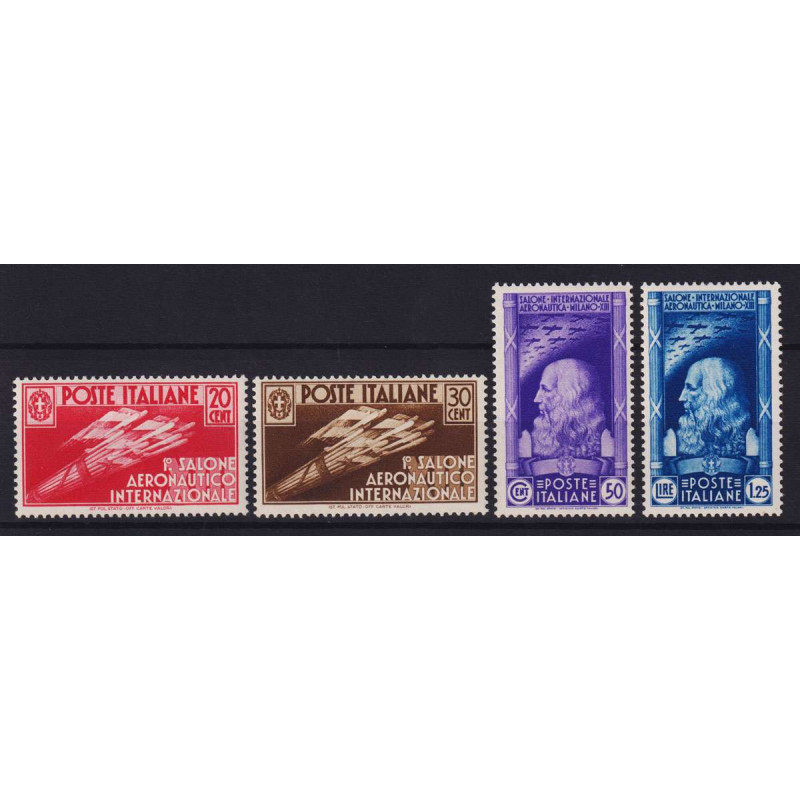 REGNO 1935 SALONE AEREONAUTICO 5 V. G.I MNH** CERT.  | Filatelia Me...