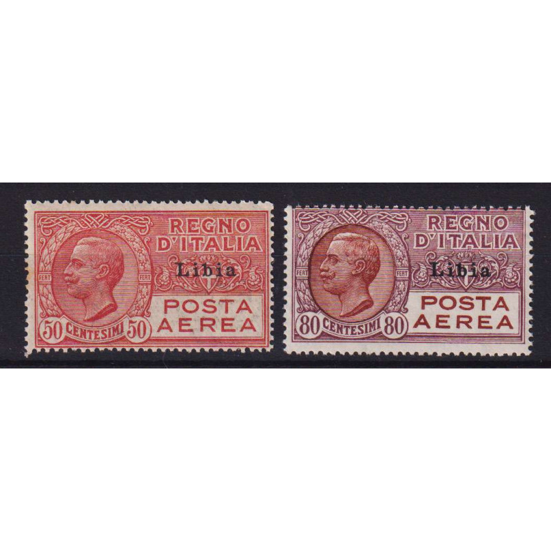 COLONIE LIBIA 1928-29 POSTA AEREA 2 V. N.1-2 G.I MNH**  | Filatelia...