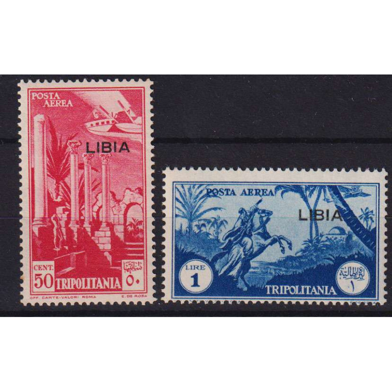 COLONIE LIBIA 1937 POSTA AEREA 2 V. N.28-29 G.I MNH**  | Filatelia ...