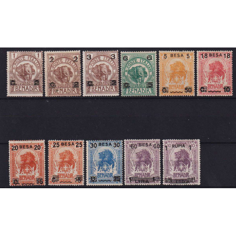 COLONIE SOMALIA 1923 ELEFANTI E LEONI 11 V. G.I MNH**  | Filatelia ...