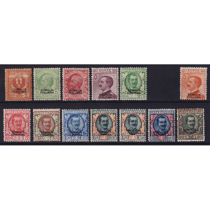 COLONIE SOMALIA 1926 SERIE COMPLETA 13 V. G.I MNH** CERT.  | Filate...