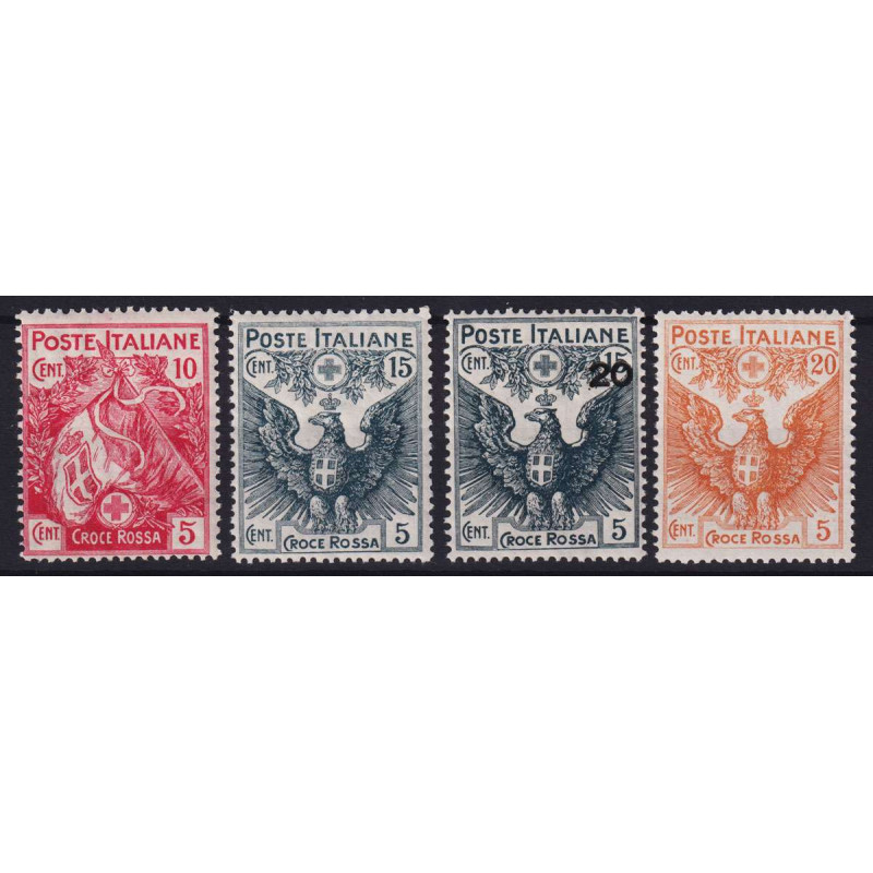 REGNO D'ITALIA 1915-16 CROCE ROSSA 4 V. G.I MNH**  | Filatelia Meloni