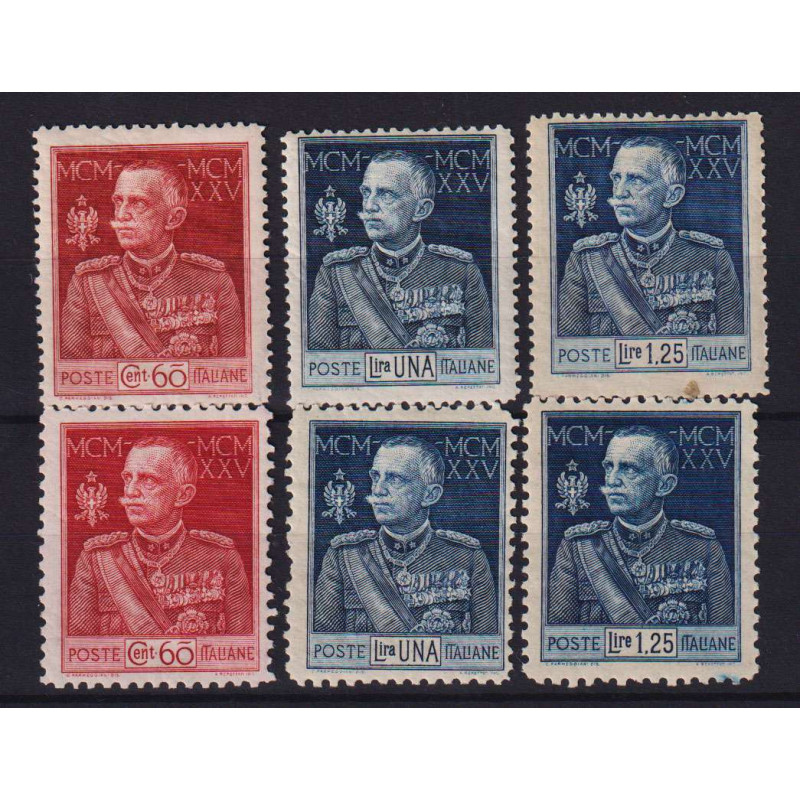 REGNO 1925-26 GIUBILEO DLE RE 6 VALORI G.I MNH**  | Filatelia Meloni