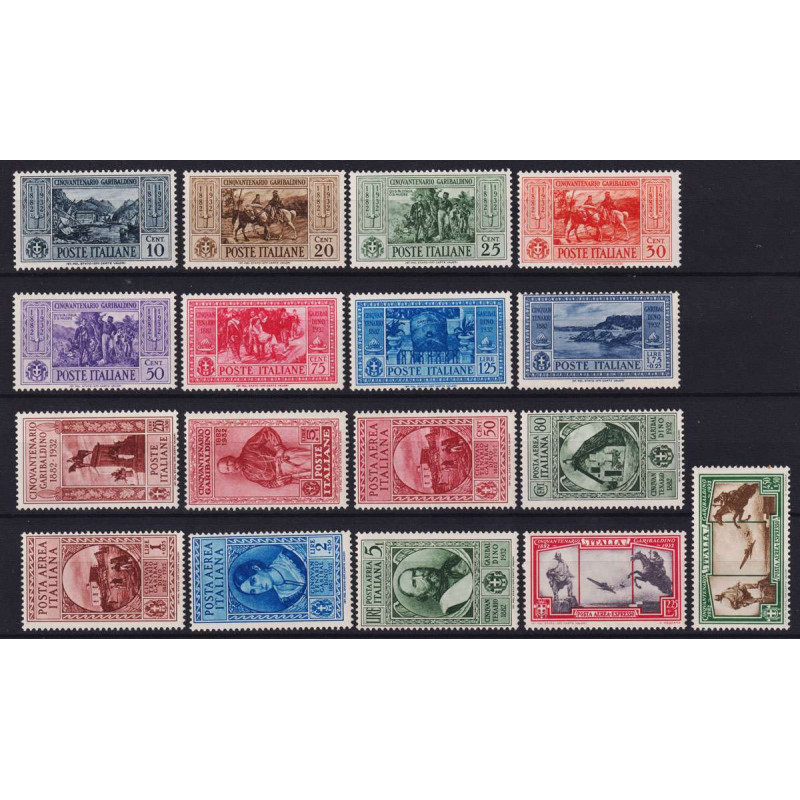 REGNO 1932 GARIBALDI 17 VALORI G.I MNH**  | Filatelia Meloni