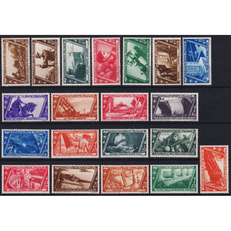 REGNO 1932 MARCIA SU ROMA 20 VALORI G.I MNH** / G.O MLH*  | Filatel...