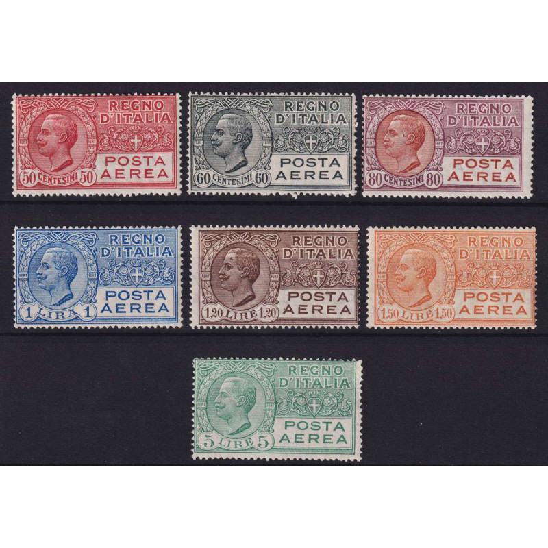 REGNO 1926-28 POSTA AEREA 7 VALORI G.I MNH**  | Filatelia Meloni