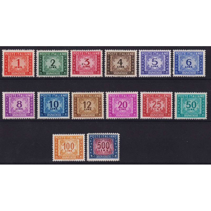 REPUBBLICA 1947-54 SEGNATASSE RUOTA 14 V. G.I MNH** CERT.  | Filate...