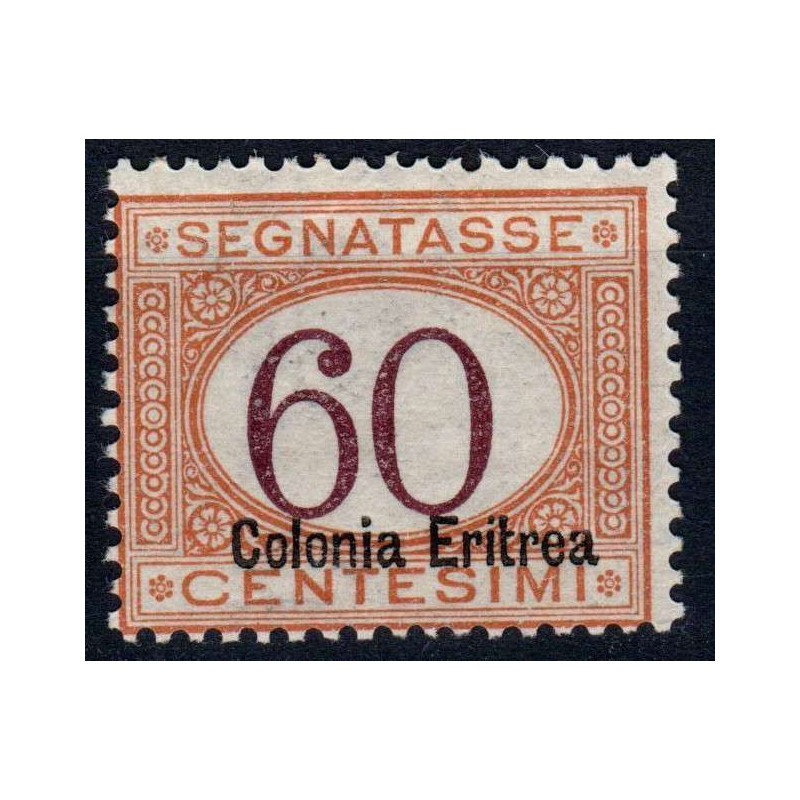 COLONIE 1926 ERITREA SEGNATASSE 60 C. N. 26 G.O MH*  | Filatelia Me...