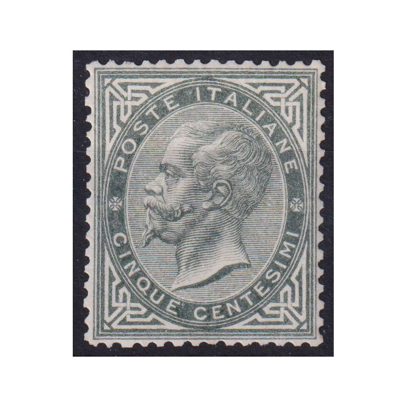 REGNO 1863-65 5 CENTESIMI TIR. TORINO N.T16 G.I MNH** CERT. CENTRAT...