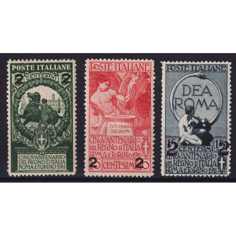 REGNO 1913 UNITA' D'ITALIA 3 VALORI G.I MNH** CENTRATI  | Filatelia...