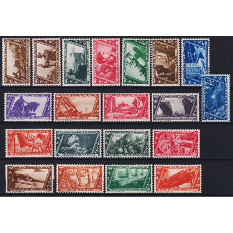 REGNO 1932 DECENNALE MARCIA SU ROMA 20 V. G.I MNH**  | Filatelia Me...