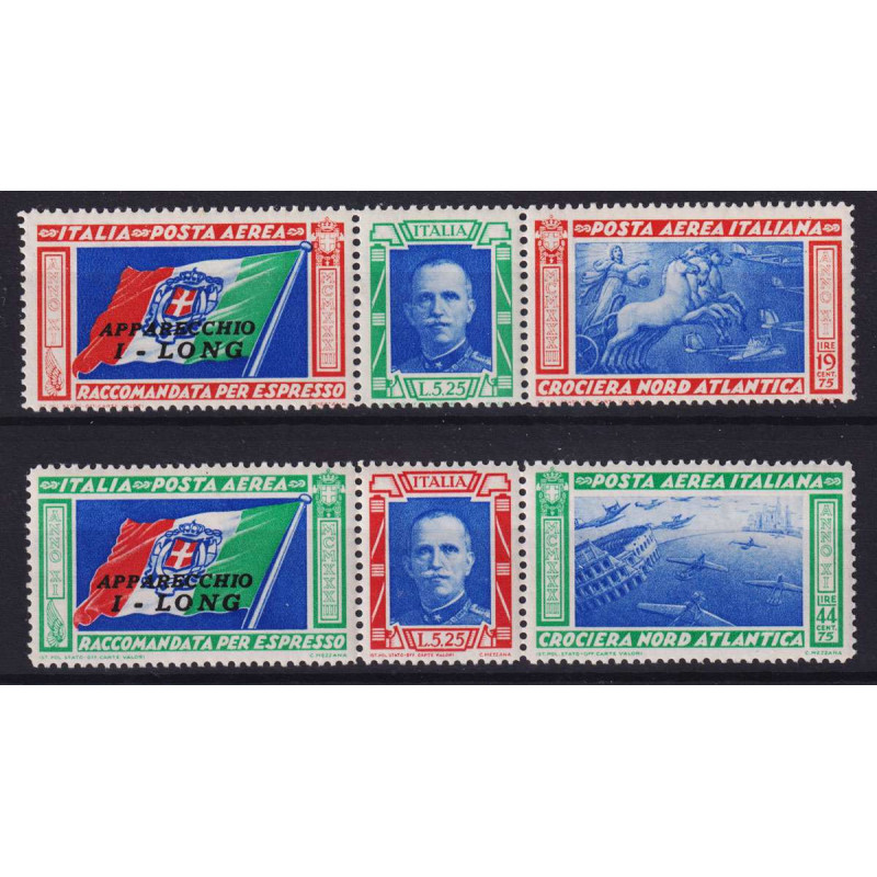 REGNO 1933 CROCIERA NORD ATLANTICA I – LONG 2 V. G.I MNH** CERT.  |...