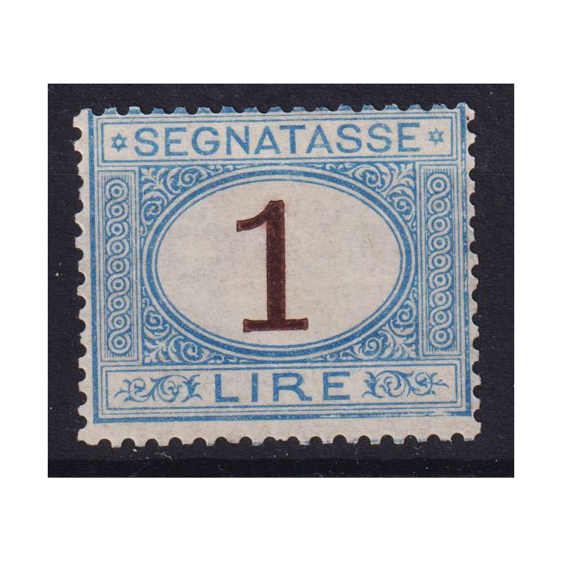 REGNO 1870-74 SEGNATASSE 1 LIRA N.11 G.I MNH** CENTRATO CERT.  | Fi...